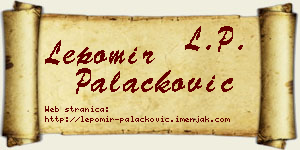 Lepomir Palačković vizit kartica
